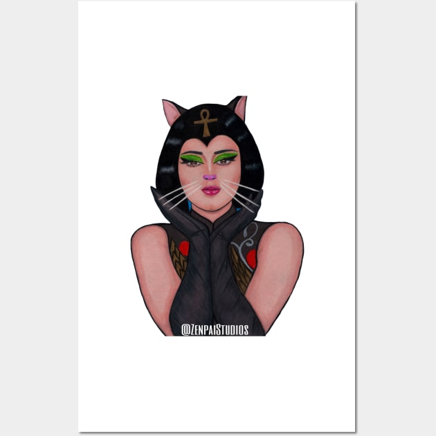 Miss Kitty Wall Art by Zenpaistudios